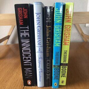 Lot of 5 John Grisham Book Theodore Boone Abduction Kid Lawyer Innocent Man HCPB